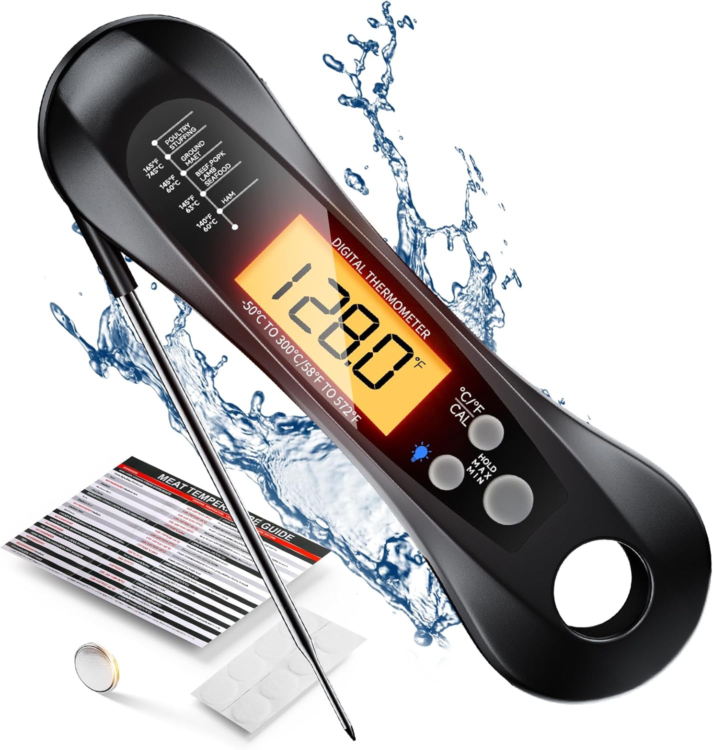 Digital Thermometer Probe - Cyfrowy termometr do mięsa, wodoodporny IP67,