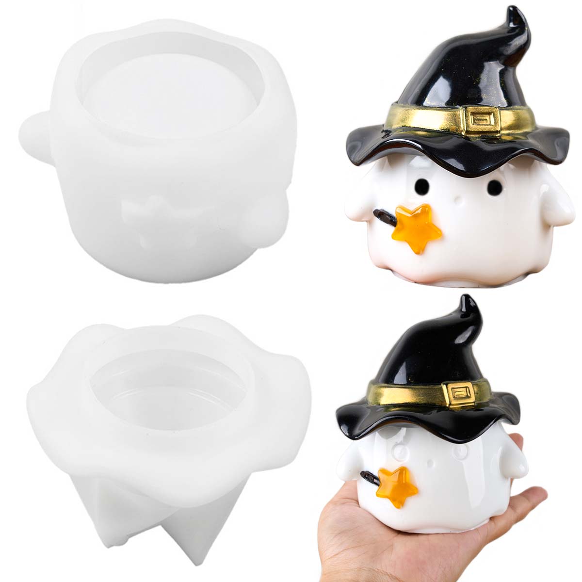 Candle Supplies Jars - Forma Silikonowa Kapelusz Duch Świeca Słoik