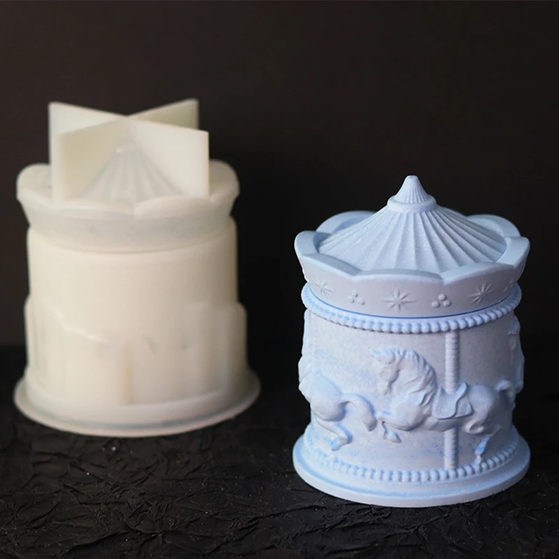 Candle Supplies Jars - Zabawne pudełko do przechowywania karuzeli Silikonowa