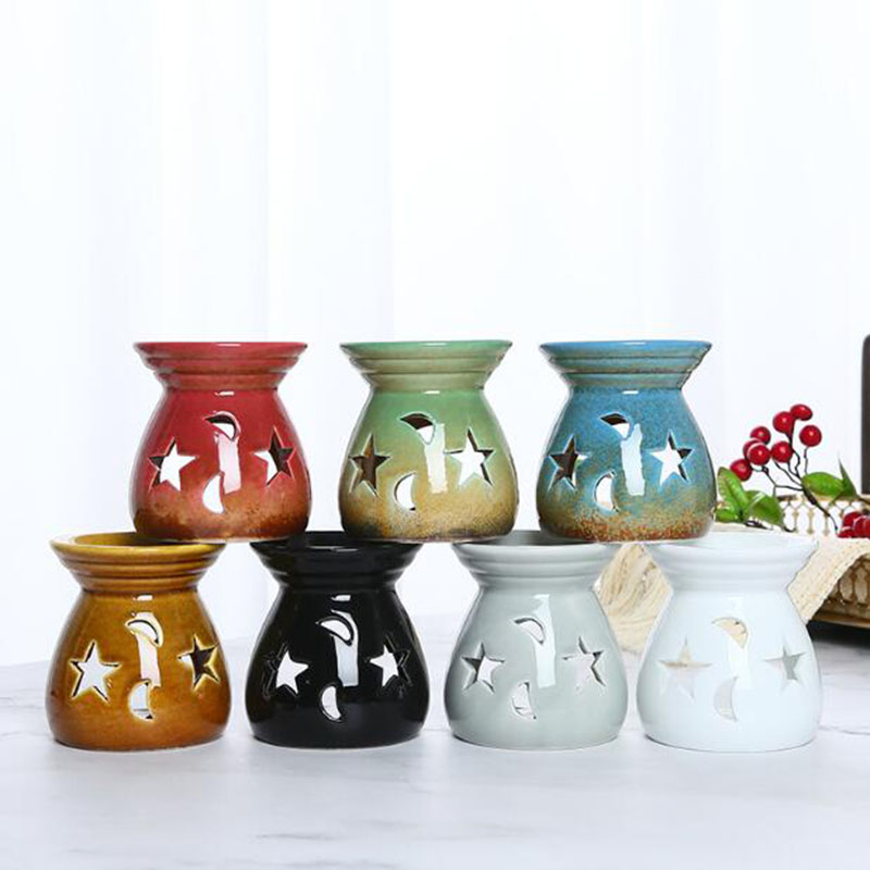 Candle Supplies Essential Oils - Transformacja pieca Porcelana Pusta gwiazda Księżyc