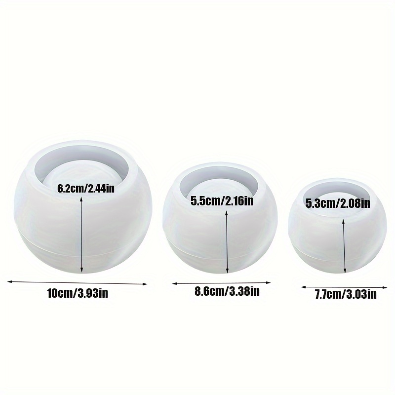 3 szt. - Okrągła silikonowa fo – Candle Supplies Jars recenzja i cena