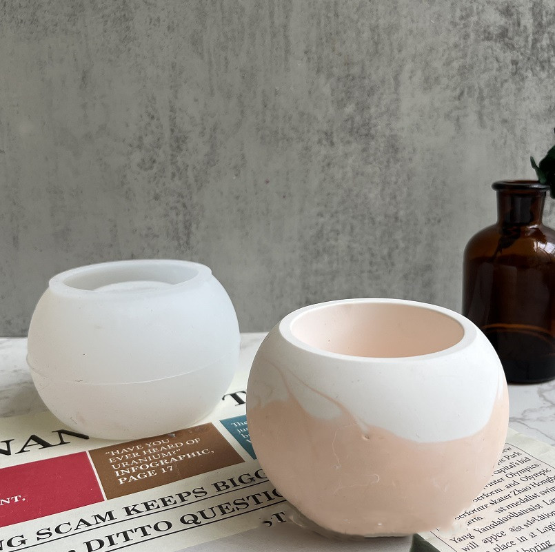 Okrągły beton świeca słoik sil – Candle Supplies Jars recenzja i cena